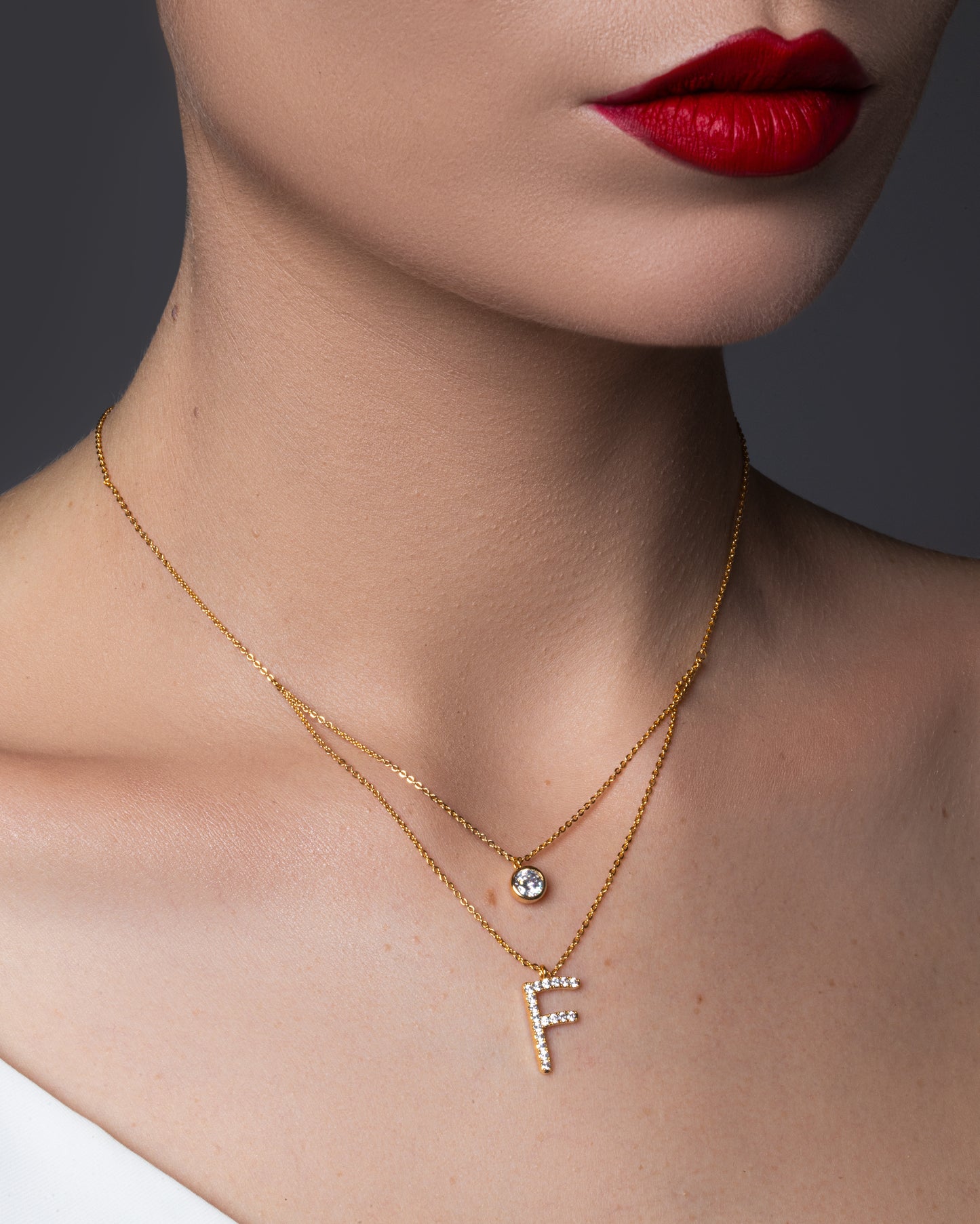 Dazzling Initial Layered Necklace