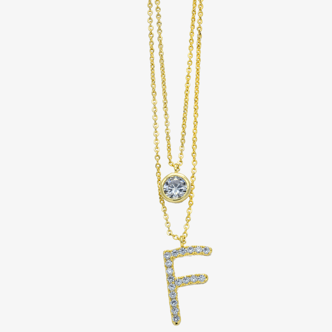 Dazzling Initial Layered Necklace