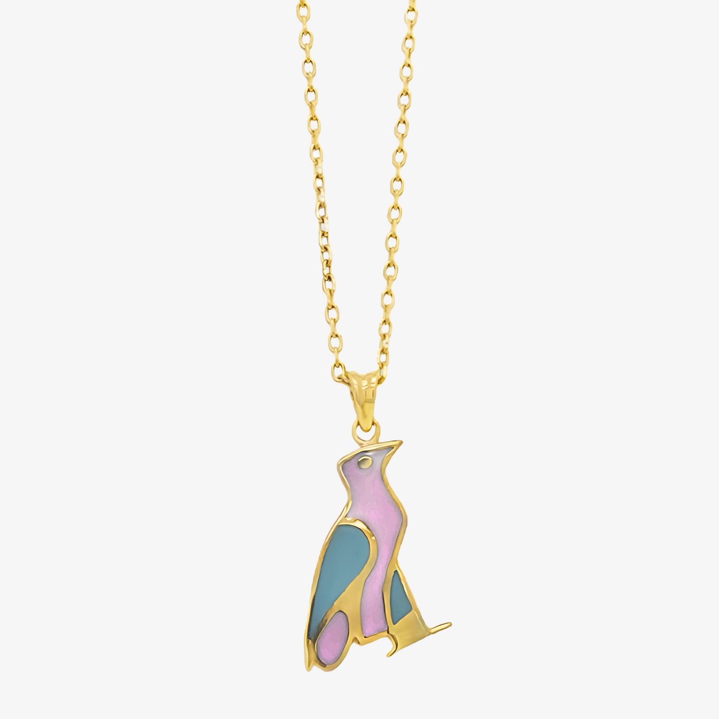 Hieroglyphic Letter "U" Colorful Necklace