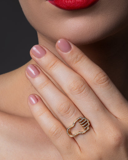 Hieroglyphic Letter "D" Glow Ring