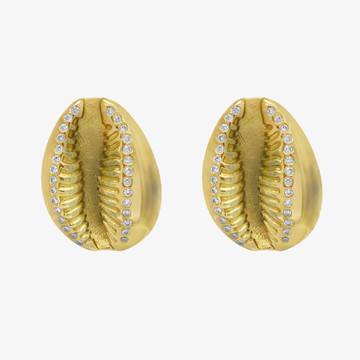 18K Gold Earrings Inspired by Seashells