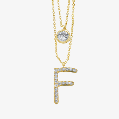 Dazzling Initial Layered Necklace