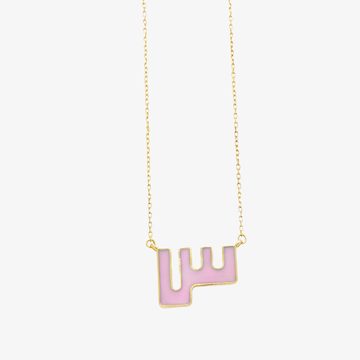Necklace with the letter 'S' in Arabic, made of 18-karat gold