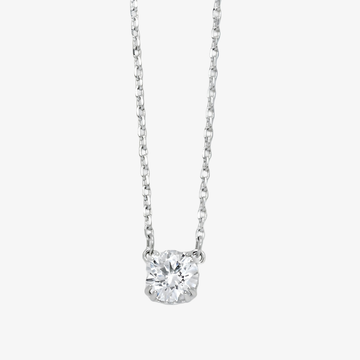 18K gold necklace set with lab diamond, ethereal sparkle