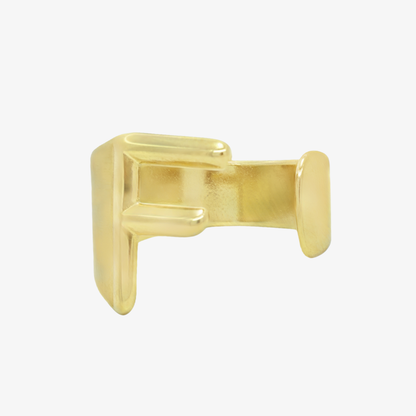 Modern Letter F Ring in 18K Gold