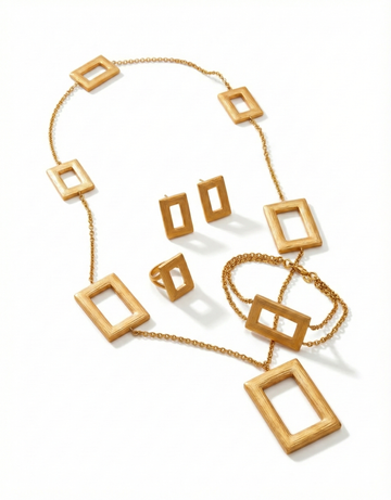 Geometric Elegance Necklace Set