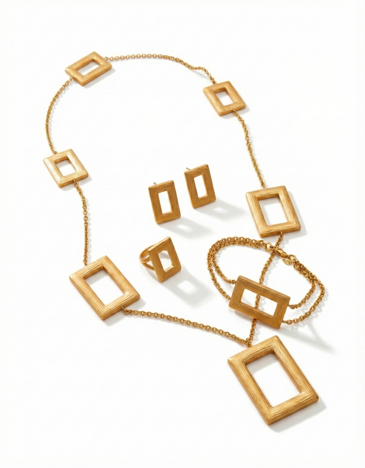 Geometric Elegance Necklace Set