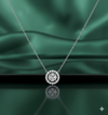 Diamond Halo Necklace 18k