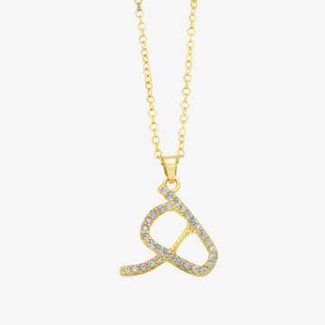 18K Gold Letter “H” Necklace with Lab Diamonds
